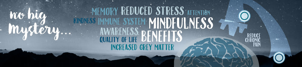 Mindfulness benefits, including reduced stress, increased grey matter, memory and attention improvements